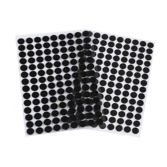 Hook and loop self adhesive circles / dots ø10 mm - Dove grey (1 Card) Hook and loop self adhesive circles / dots ø10 mm - Dove grey (1 Card)