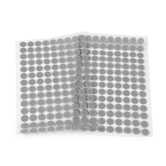 Hook and loop self adhesive circles / dots ø10 mm - Dove grey (1 Card) Hook and loop self adhesive circles / dots ø10 mm - Dove grey (1 Card)