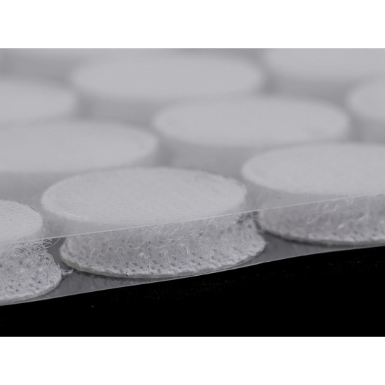 Hook and loop self adhesive circles / dots ø10 mm - Dove grey (1 Card) Hook and loop self adhesive circles / dots ø10 mm - Dove grey (1 Card)