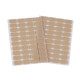 Hook and loop self adhesive rectangles 15x25 mm - White (1 Card)