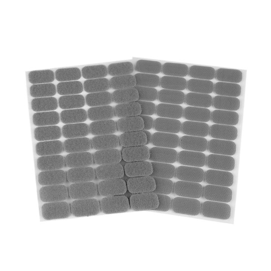 Hook and loop self adhesive rectangles 15x25 mm - White (1 Card)