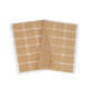 Hook and loop self adhesive rectangles 25x32 mm - White (1 Card)