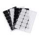 Hook and loop self adhesive rectangles 25x32 mm - White (1 Card)
