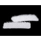 Hook and loop self adhesive rectangles 25x32 mm - White (1 Card)