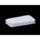 Hook and loop self adhesive rectangles 25x32 mm - White (1 Card)