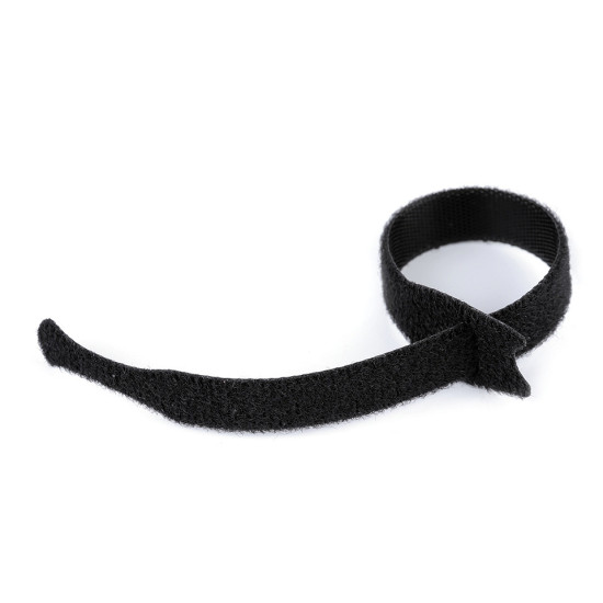 Opaska zaciskowa na rzep długość 15; 20 cm - Czarny (10 Sztuki) Opaska zaciskowa na rzep długość 15; 20 cm - Czarny (10 Sztuki)