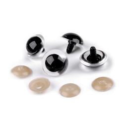 Oczy do zabawek z zatyczką ø26 mm - Transparent (160 Zestawy)