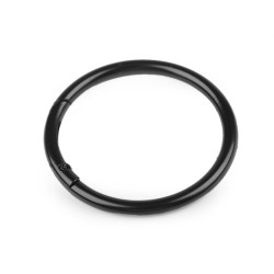 Karabińczyk okrągły / kółko na klucze ø50 mm - Czarny lakier (1 Sztuka)