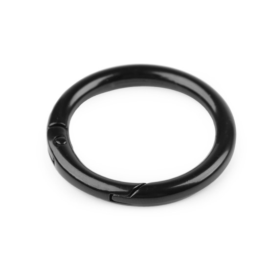 Karabińczyk okrągły / kółko na klucze ø32 mm - Czarny lakier (50 Sztuki) Karabińczyk okrągły / kółko na klucze ø32 mm - Czarny lakier (50 Sztuki)