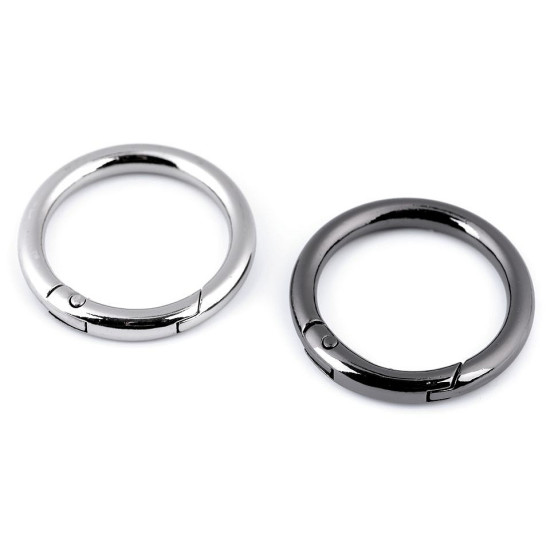 Karabińczyk okrągły / kółko na klucze ø32 mm - Czarny lakier (50 Sztuki) Karabińczyk okrągły / kółko na klucze ø32 mm - Czarny lakier (50 Sztuki)
