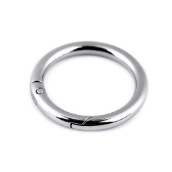 Karabińczyk okrągły / kółko na klucze ø32 mm - Nikiel (1 Sztuka)