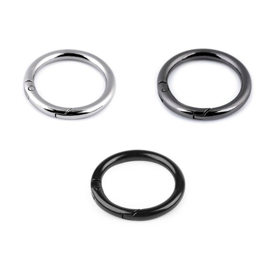 Karabińczyk okrągły / kółko na klucze ø32 mm - Czarny lakier (50 Sztuki) Karabińczyk okrągły / kółko na klucze ø32 mm - Czarny lakier (50 Sztuki)