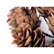 Pine cones on wire - Natural brown (120 Pieces)