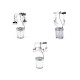 Rotary spinning tealight holder / carousel - Silver (3 Pieces)