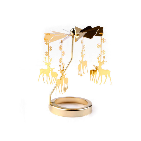 Rotary spinning tealight holder / carousel - Gold (1 Piece)