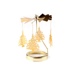 Rotary spinning tealight holder / carousel - Gold (1 Piece)