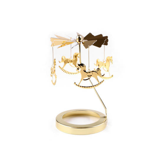 Rotary spinning tealight holder / carousel - Gold (1 Piece)