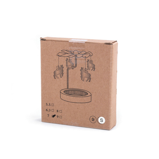 Rotary spinning tealight holder / carousel - Gold (1 Piece)