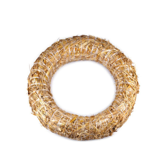 Straw wreath ø50 cm - Ivory (3 Pieces)