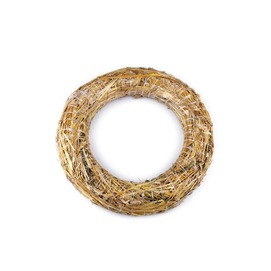 Straw wreath ø35 cm - Ivory (3 Pieces)