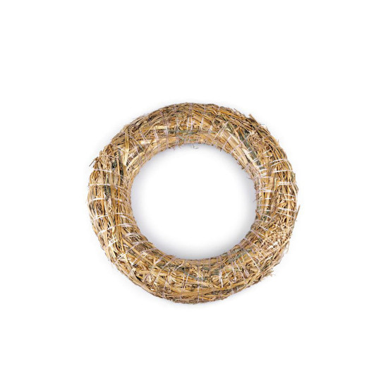 Straw wreath ø30 cm - Ivory (8 Pieces)