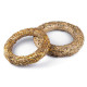 Straw wreath ø30 cm - Ivory (8 Pieces)