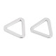 Flat triangle buckle width 20 mm - Nickel (2 Pieces)