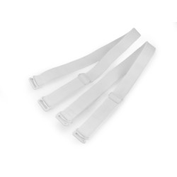 Ramiączka do biustonosza szerokość 15 mm z metalowym zapięciem - White (1 Para)