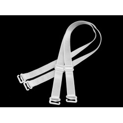 Ramiączka do biustonosza szerokość 12 mm z metalowym zapięciem - White (1 Para)