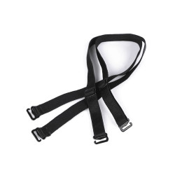 Ramiączka do biustonosza szerokość 12 mm z metalowym zapięciem - Czarny (1 Para)