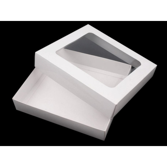 Paper box with see-through window - White (20 Pieces) Paper box with see-through window - White (20 Pieces)