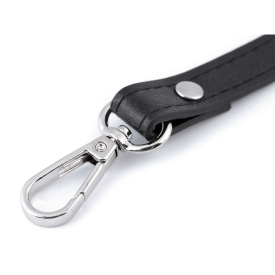 Long eco leather strap / handbag strap with snap hooks, width 1.5 cm - Lightbeige (1 Piece) Long eco leather strap / handbag strap with snap hooks, width 1.5 cm - Lightbeige (1 Piece)