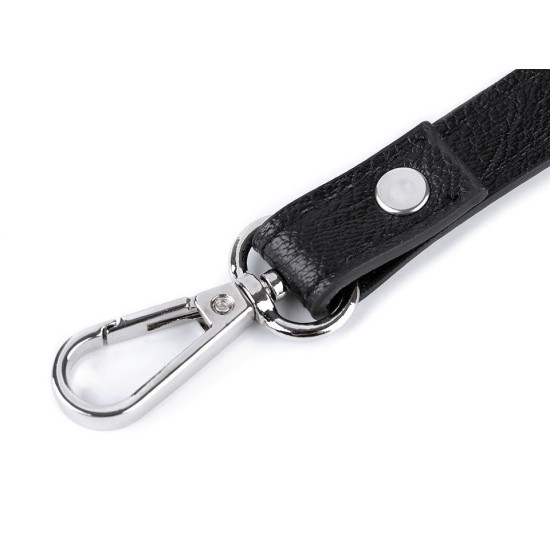 Long eco leather strap / handbag strap with snap hooks, width 1.5 cm - Lightbeige (1 Piece) Long eco leather strap / handbag strap with snap hooks, width 1.5 cm - Lightbeige (1 Piece)