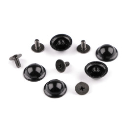 Decorative screw rivet / bottom bag feet ø13 mm - Black varnish (20 Pairs)