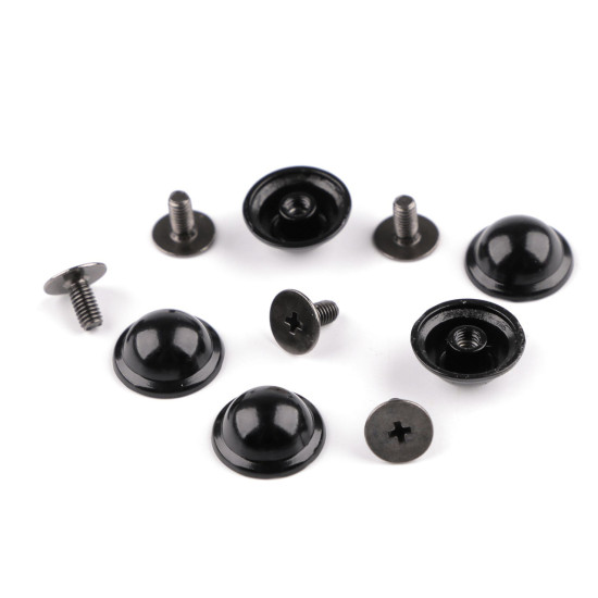 Decorative screw rivet / bottom bag feet ø13 mm - Black varnish (20 Pairs) Decorative screw rivet / bottom bag feet ø13 mm - Black varnish (20 Pairs)