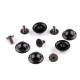 Decorative screw rivet / bottom bag feet ø13 mm - Black varnish (20 Pairs) Decorative screw rivet / bottom bag feet ø13 mm - Black varnish (20 Pairs)