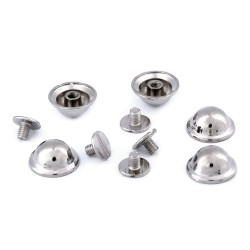 Decorative screw rivet / bottom bag feet ø13 mm - Nickel (100 Pairs)
