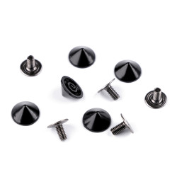 Decorative screw stud / bottom bag feet ø9.5 mm - Black varnish (100 Pairs)