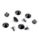 Decorative screw stud / bottom bag feet ø9.5 mm - Black varnish (100 Pairs) Decorative screw stud / bottom bag feet ø9.5 mm - Black varnish (100 Pairs)