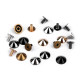 Decorative screw stud / bottom bag feet ø9.5 mm - Black varnish (100 Pairs) Decorative screw stud / bottom bag feet ø9.5 mm - Black varnish (100 Pairs)