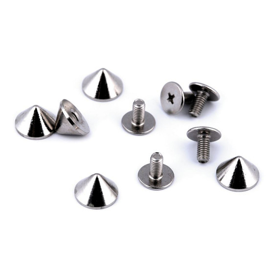 Decorative screw stud / bottom bag feet ø9.5 mm - Black varnish (100 Pairs) Decorative screw stud / bottom bag feet ø9.5 mm - Black varnish (100 Pairs)
