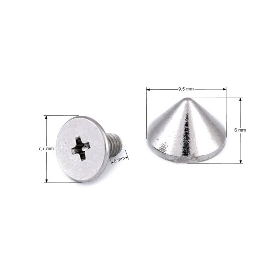 Decorative screw stud / bottom bag feet ø9.5 mm - Black varnish (100 Pairs) Decorative screw stud / bottom bag feet ø9.5 mm - Black varnish (100 Pairs)
