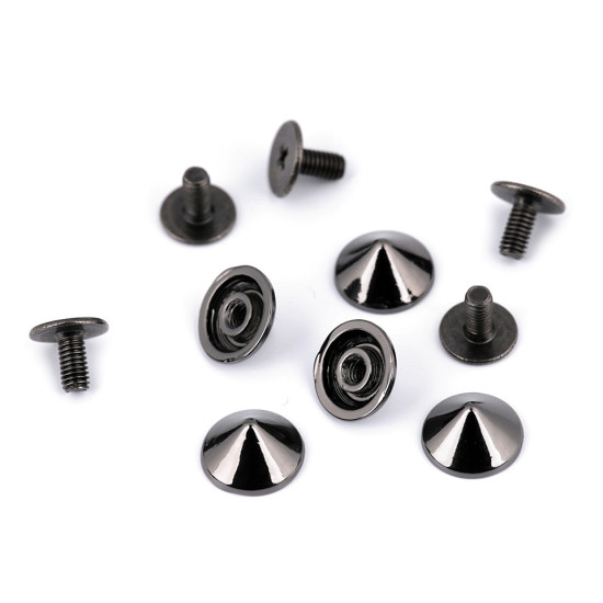 Decorative screw stud / bottom bag feet ø9.5 mm - Black varnish (100 Pairs) Decorative screw stud / bottom bag feet ø9.5 mm - Black varnish (100 Pairs)