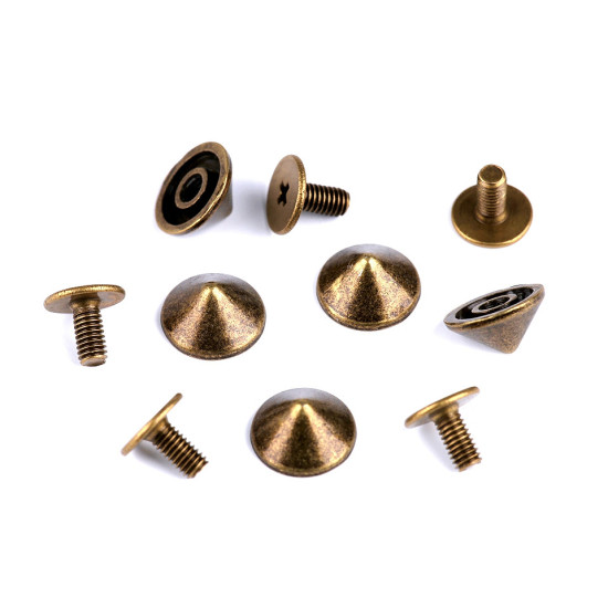 Decorative screw stud / bottom bag feet ø9.5 mm - Black varnish (100 Pairs) Decorative screw stud / bottom bag feet ø9.5 mm - Black varnish (100 Pairs)