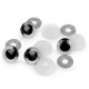 Oczy brokatowe do zabawek z zatyczką ø20 mm - Srebrny (100 Zestawy) Oczy brokatowe do zabawek z zatyczką ø20 mm - Srebrny (100 Zestawy)