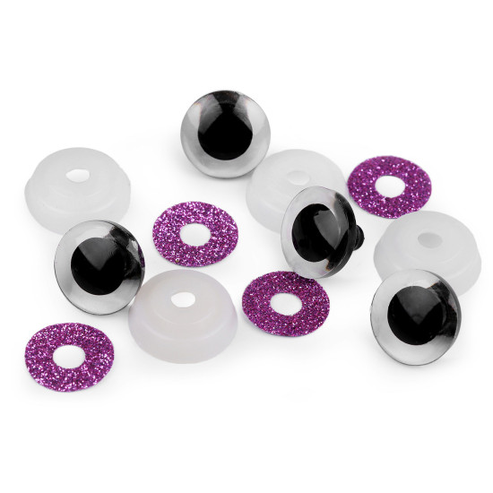 Oczy brokatowe do zabawek z zatyczką ø20 mm - Srebrny (100 Zestawy) Oczy brokatowe do zabawek z zatyczką ø20 mm - Srebrny (100 Zestawy)