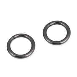 Kółko metalowe ø15 mm - Czarny nikiel (10 Sztuki)