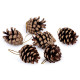 Decorative pine cones to hang - Brown (6 Pieces)