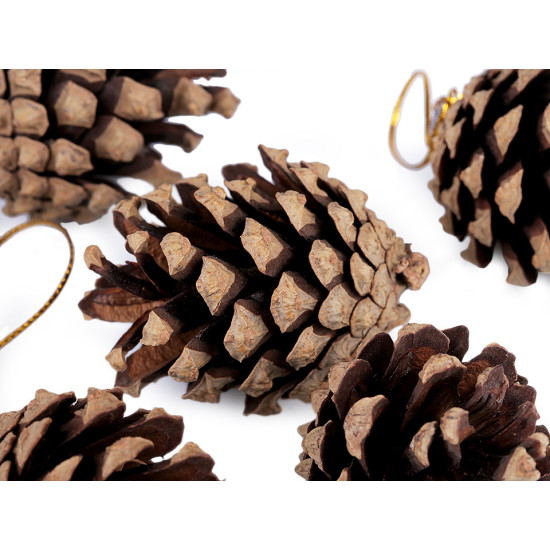 Decorative pine cones to hang - Brown (6 Pieces)