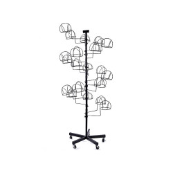 Metal display stand for hats and caps - Black (1 Piece)